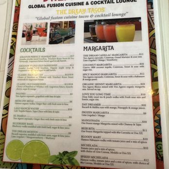 The Dream Tacos - Current drink menu 11/24 - Cocktail Bars Near Me - Plano, Texas The Dream Tacos - Current drink menu 11/24 - Cocktail Bars Near Me - Plano, Texas