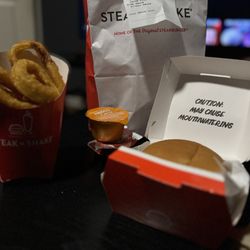 Steak ’n Shake - #7 Double Steak-burger w/ Onion Rings