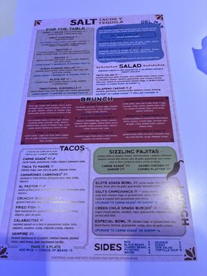 Menu photo 1 Salt Tacos y Tequila - SanTan Gilbert, AZ