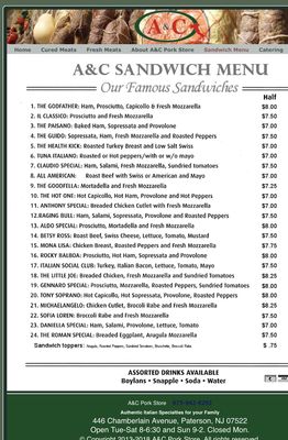 Menu photo 1 A & C Pork Store Paterson, NJ Menu photo 1 A & C Pork Store Paterson, NJ