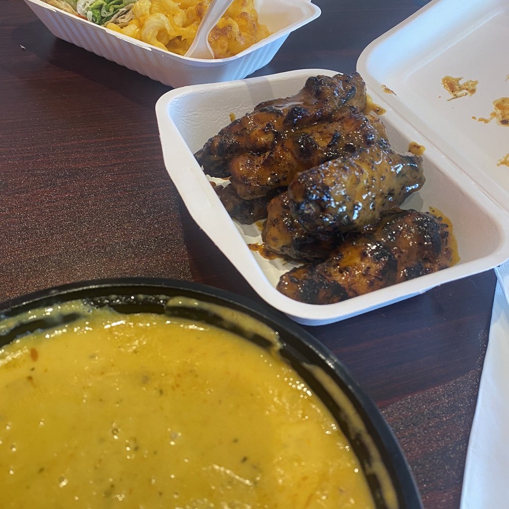 Chef BobbyD Restaurant & Catering - Such delicious food (barbecue wings, bacon wrap and lobster bisque)! - Caribbean Near Me - Baltimore, Maryland