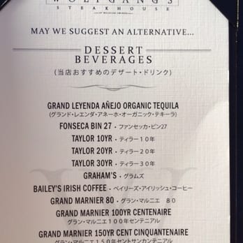 Wolfgang's Steakhouse - Dessert drinks - Steakhouses Near Me - Honolulu, Hawaii Wolfgang's Steakhouse - Dessert drinks - Steakhouses Near Me - Honolulu, Hawaii