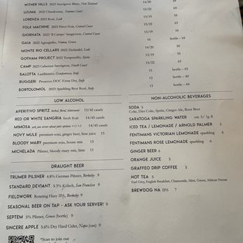 NOVY Restaurant - Beverage menu at NOVY Restaurant in San Francisco. - Mediterranean Near Me - San Francisco, California NOVY Restaurant - Beverage menu at NOVY Restaurant in San Francisco. - Mediterranean Near Me - San Francisco, California