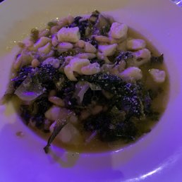 Greens and Beans with Gnocchi. My apologies for the poor lighting in my picture, it tasted much better than it looks! Greens and Beans with Gnocchi. My apologies for the poor lighting in my picture, it tasted much better than it looks!