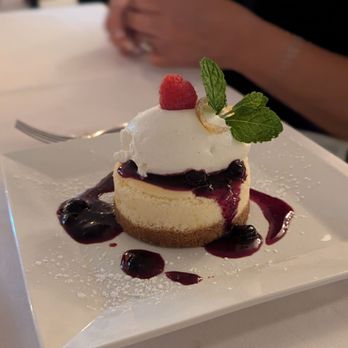 Vintner Grill - Meyer lemon cheesecake with blueberry compote - New American Near Me - Las Vegas, Nevada