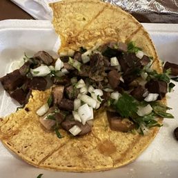 Lengua (Cow Tongue) Taco. Lengua (Cow Tongue) Taco.