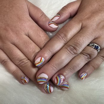 Organic Nail House - Rainbow nail - Nail Salons Near Me - Burbank, California