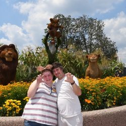 Jessica Geriene - Evolution Travel - Lion king topiaries during flower and garden epcot