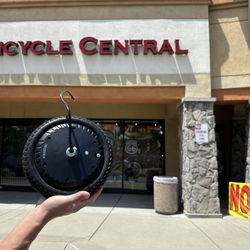 Bicycle Central - My wheel/tire all fixed up in front of the store