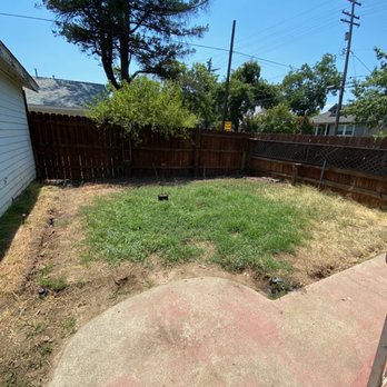 Green Team Property Preservation - Small back yard . I needed the existing sprinkler system repaired and made workable . They dug up the old PVC . - Landscaping Near Me Green Team Property Preservation - Small back yard . I needed the existing sprinkler system repaired and made workable . They dug up the old PVC . - Landscaping Near Me