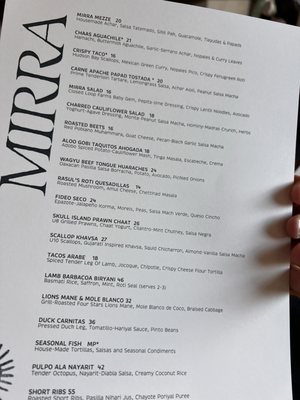 Menu photo 4 Mirra Chicago, IL