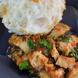 Thai 208 restaurant  - Spicy Basil pork belly