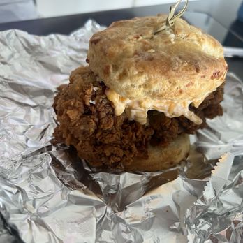 Mama Jo's Biscuits & BBQ - Chicken sandwich with biscuit bun - Barbeque Near Me - Denver, Colorado Mama Jo's Biscuits & BBQ - Chicken sandwich with biscuit bun - Barbeque Near Me - Denver, Colorado