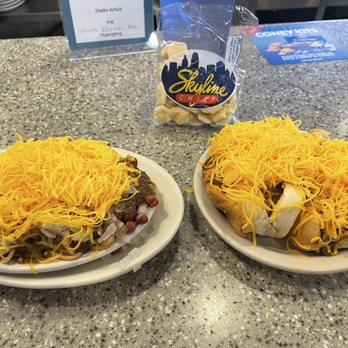 Skyline Chili - Skyline chili 5-way and 2 Coneys on the side both under a mountain of cheese! - Fast Food Near Me - Clearwater, Florida Skyline Chili - Skyline chili 5-way and 2 Coneys on the side both under a mountain of cheese! - Fast Food Near Me - Clearwater, Florida