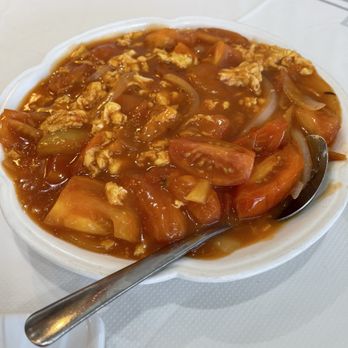 Auntie Kitchen - Tomatoes with scrambled eggs - Cantonese Near Me - San Gabriel, California Auntie Kitchen - Tomatoes with scrambled eggs - Cantonese Near Me - San Gabriel, California