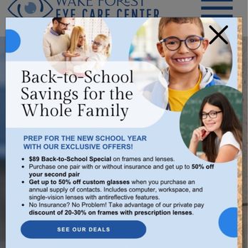 Wake Forest Eye Care Center - Optometrists Near Me - Wake Forest, North Carolina Wake Forest Eye Care Center - Optometrists Near Me - Wake Forest, North Carolina