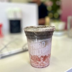 Third Culture Bakery - Berkeley - Strawberry lychee roasted matcha latte