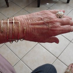 Diamante Azul - Cuff bracelet and opal ring