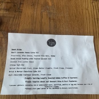 Brick & Mortar - Dinner menu - New American Near Me - Saint Petersburg, Florida