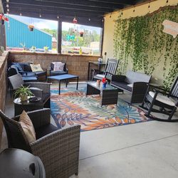 Copper Fox Winery - Deck area with back wall done for photos