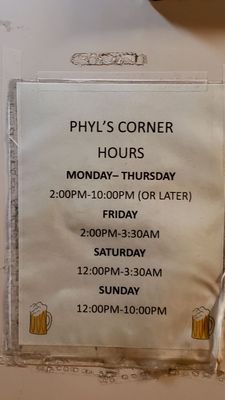 Menu photo 2 Phyl's Corner Pub Elkhart, IN