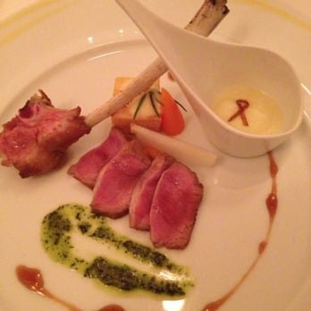 Don Alfonso 1890 - Forth dish of the traditional tasting menu. Lamb as you can see. Garlic source on side was nice. - Italian Near Me - Sant'Agata dei due Golfi, NA Don Alfonso 1890 - Forth dish of the traditional tasting menu. Lamb as you can see. Garlic source on side was nice. - Italian Near Me - Sant'Agata dei due Golfi, NA