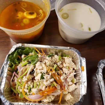 Tiny Thai Restaurant - Larb gai and tom yum and tom kha gai soups - Thai Near Me - Winooski, Vermont