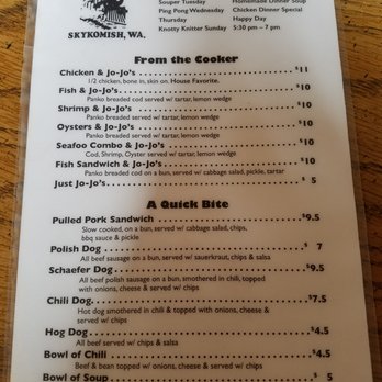 Whistling Post Tavern - Menu and Weekday Happenings. - Bars Near Me - Skykomish, Washington