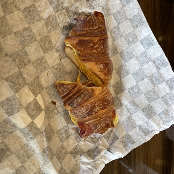 Back Porch Bakery - Bacon, egg and cheddar cheese croissant $9 - excellent! - Bakeries Near Me - Atascadero, California