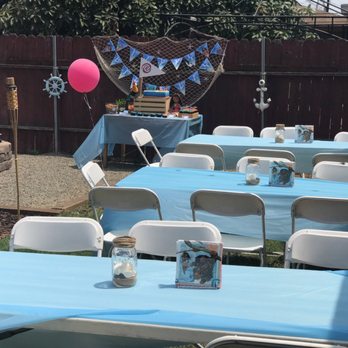 Cindy's Jumpers - 3 tables and 30 chairs plus a birthday cake jumper! - Party Equipment Rentals Near Me - Paramount, California