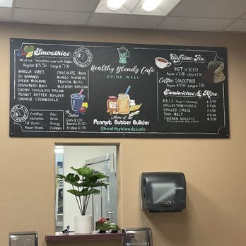 Healthy Blendz Cafe - Their menu - there are also a few hidden items you can ask about... - Juice Bars & Smoothies Near Me - Elk Grove, California