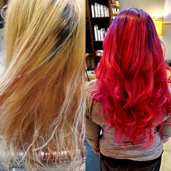 Salon Rouge - Removed the blues & purples then re colored with deep purple and lots of fire pinks. - Hair Salons Near Me - Lititz, Pennsylvania Salon Rouge - Removed the blues & purples then re colored with deep purple and lots of fire pinks. - Hair Salons Near Me - Lititz, Pennsylvania