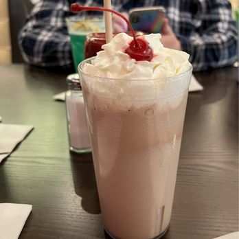 Wahlburgers - a milkshake with a cherry on top - American Near Me - Mashantucket, Connecticut