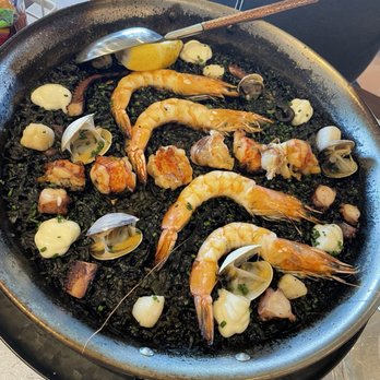 Telefèric Barcelona - Paella with squid ink - Spanish Near Me - Roseville, California