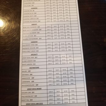 Valenzano Winery - Current tasting list 12/2/18 - Wineries Near Me - Shamong, New Jersey