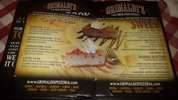 Menu photo 6 Grimaldi's Pizzeria Dallas, TX