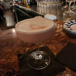 Strawberry and cream dessert cocktail