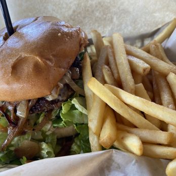 Deemers American Grill - Shroom burger add fries and drink. Decent - American Near Me - Laguna Niguel, California Deemers American Grill - Shroom burger add fries and drink. Decent - American Near Me - Laguna Niguel, California