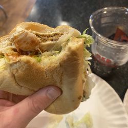 Half everything turkey grinder