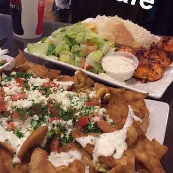 Crest Cafe - Have to have the Mediterranean nachos every time I come here, and of course I'm going to snapchat it while I'm at it - Greek Near Me - Sacramento, California