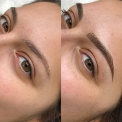 Beauty And Browed - Combo brows with machine hair strokes.
