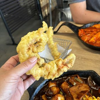 Halgatteok Northridge - Fried Squid Tempura ( ) it's HUGE! It eat while hot right away. - Korean Near Me - Northridge, California Halgatteok Northridge - Fried Squid Tempura ( ) it's HUGE! It eat while hot right away. - Korean Near Me - Northridge, California