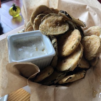 Pickle Jar Kitchen - Fried House made Garlic and Dill Pickle Chips - New American Near Me - Falmouth, Massachusetts