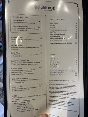 Menu photo 2 Linh Cafe Vancouver, BC