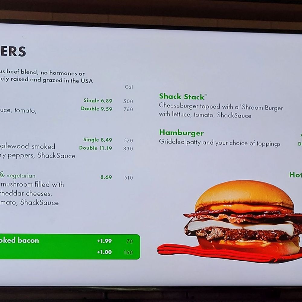 Shake Shack Newport Centre - Burger menu 1-2023 - Burgers Near Me - Jersey City, New Jersey