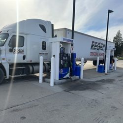 Regen Trucking School - Me getting fuel in the big rig