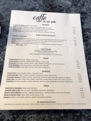 Menu photo 3 Caffe Chiave Berkeley, CA