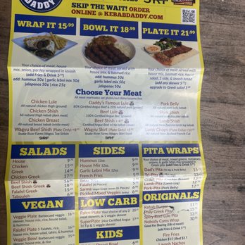 Kebab Daddy - Restaurants menu - Mediterranean Near Me - Montrose, California