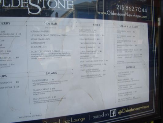 Menu photo 6 Oldestone Steakhouse New Hope, PA Menu photo 6 Oldestone Steakhouse New Hope, PA