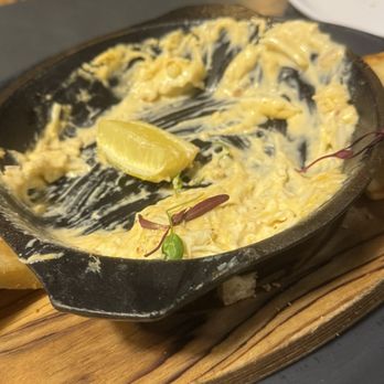 THE WAYPOINT - Partially eaten Blue  Crab Dip - Must try !! - Restaurants Near Me - Big Sky, Montana